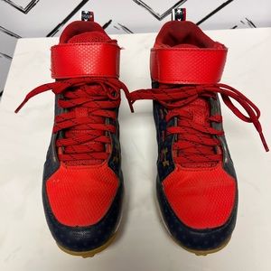 Youth Under Armour Harper 6 Baseball Cleats Red White Blue size 3Y